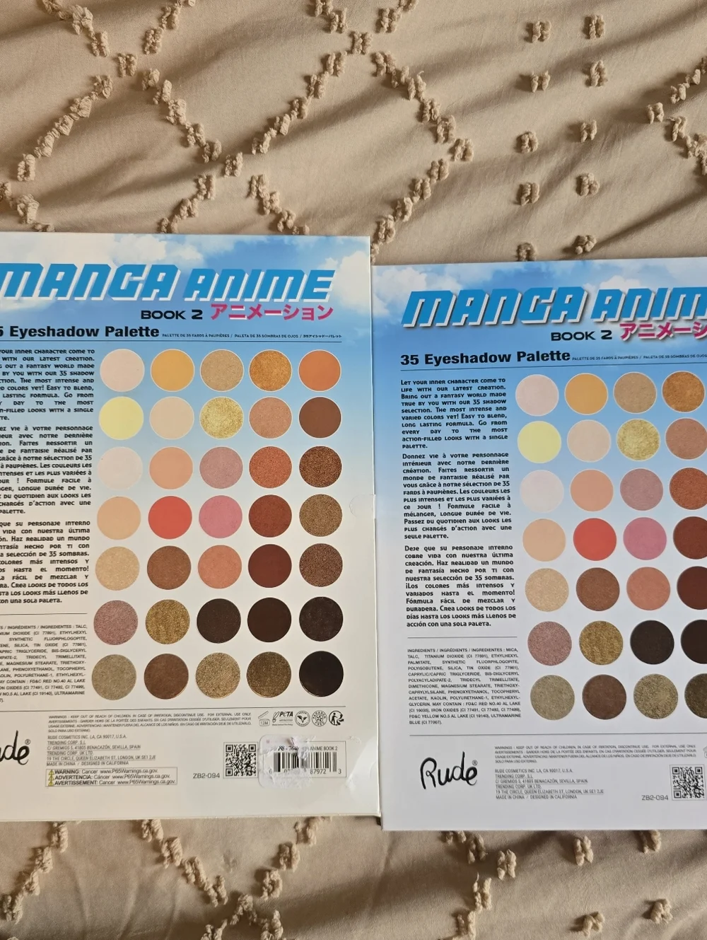 Rude Cosmetics Manga Anime - Book 2 W7323 35 Eyeshadow Palette Neutral